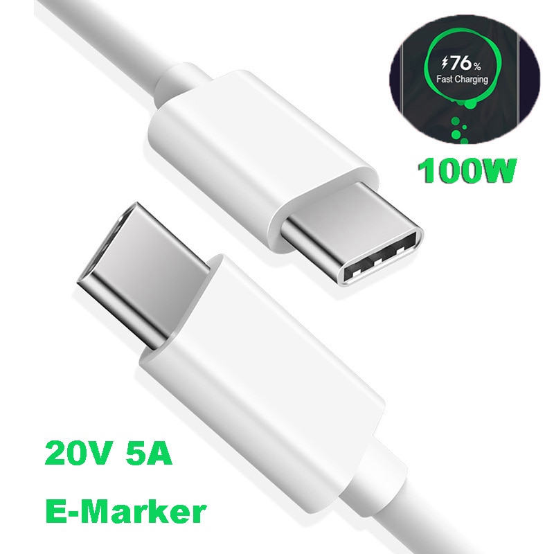 100W 5A PD USB C na USB typ C kabel dla Macbook Dell XPS Xiaomi Huawei szybkie szybkie ładowanie 4.0 rodzaj-c PD ładowarka kabel e-znacznik