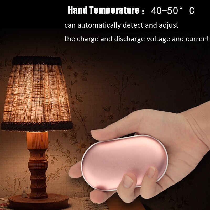 5200 Mah 5V 2A Usb Oplaadbare Led Elektrische Hand Warmer Power Bank Reizen Handige Lange Levensduur Mini Hand warmer Pocket Power Bank