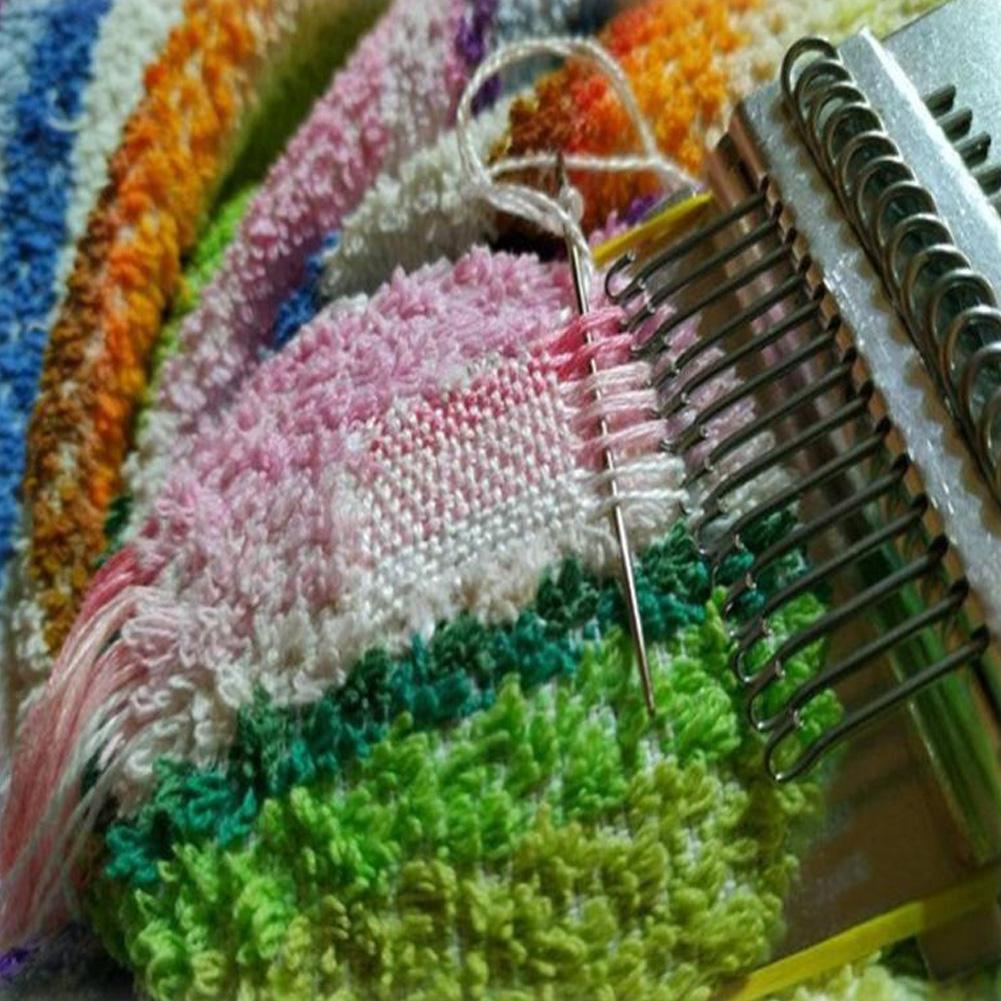 Mini Wooden Weaving Darning Loom Machine Loom Knitting Machine Home Fun Repair Loom Manual DIY Weaving Art Darning Tools