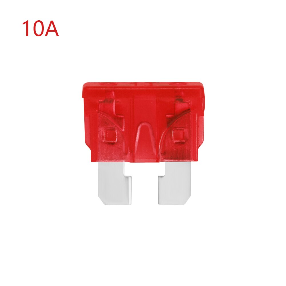 10Pcs Car Auto Medium Size Standaard Blade Fuse Box Plastic Box Assortiment met 1A/2A/3A /4A/5A/7.5A/10A/15A/20A/30A: 10A