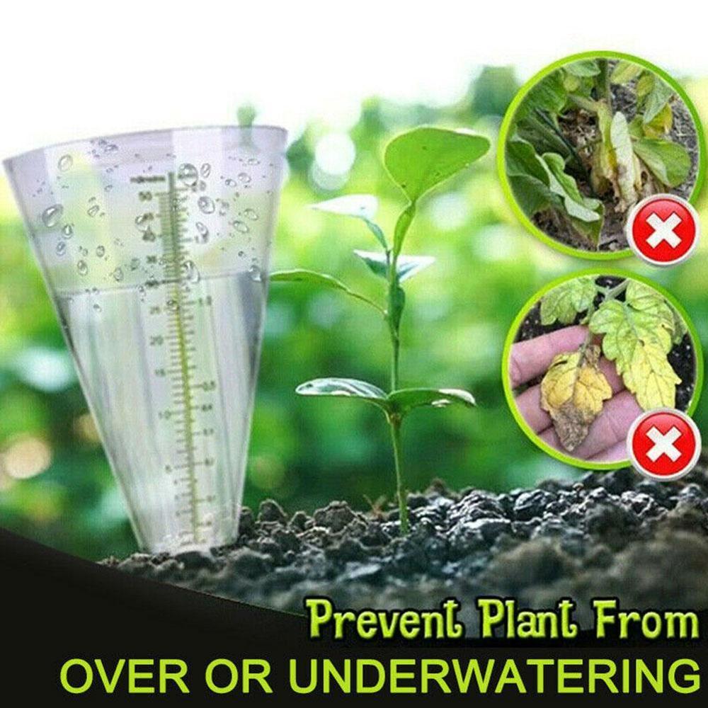 Cone Rain Gauge Measurement Ground Spike Precipitation Measurer Tools Outdoor Rainfall Meteorological Yard Measuring Garden B2N8