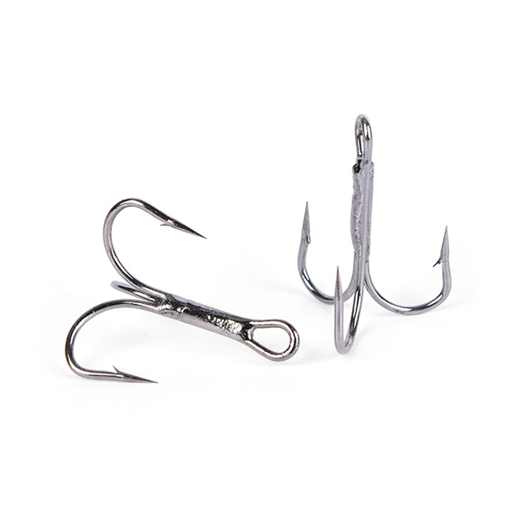 20pcs/ Set Treble Fishing Hooks Carbon Steel Barbed Fishhooks Super Sharp Triple Hooks Sea Tackle Accessories