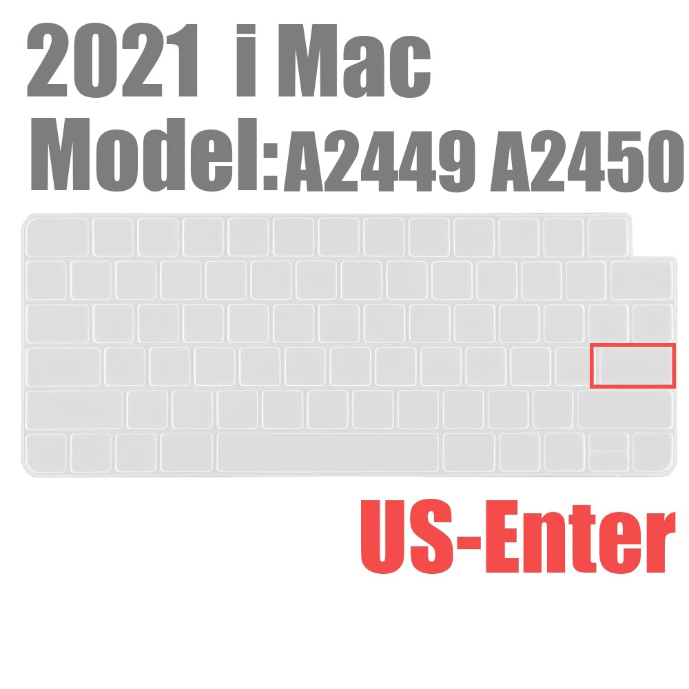 Toetsenbord cover voor imac m1 24inch bedrade apple magic keyboard met touch id a2520a2449 a2450 a1243 a1843 a1644 mb110ll/b: Oranje
