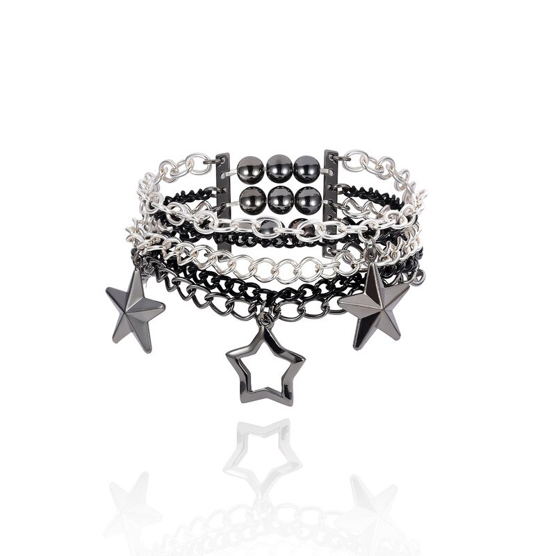 multilayer hand oh Eng can hand act the role of restoring ancient ways is contracted geometric star stretch bracelet