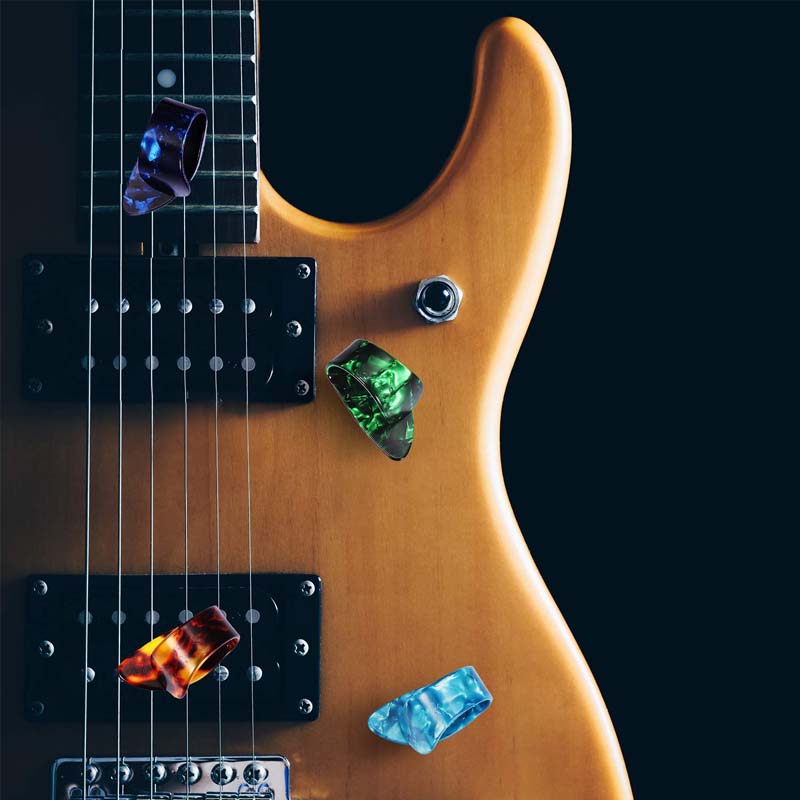 Púa para Guitarra, púa para dedo, Protector para Guitarra, para Guitarra eléctrica púa acústica, bajo, Pulgar, Protector para dedo, 2 uds.