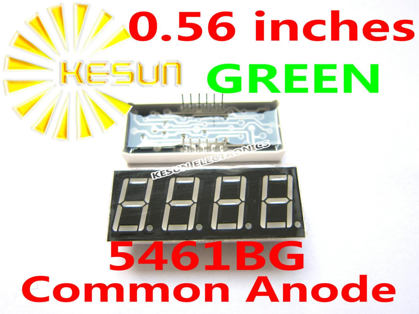 50PCS x 0.56 inches Green Red Blue Jade Green 4 Digital Tube 5461BG 5461AG 5461BS 5461AS 5461AGG 5461BGG LED Display Module