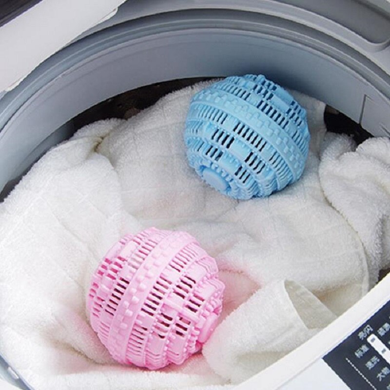 Joylove magisk rengøring miljøvenlig vasketøjskugle vaskeri bolde magiske anti-snoede tøj vaskeprodukter: Lyserød