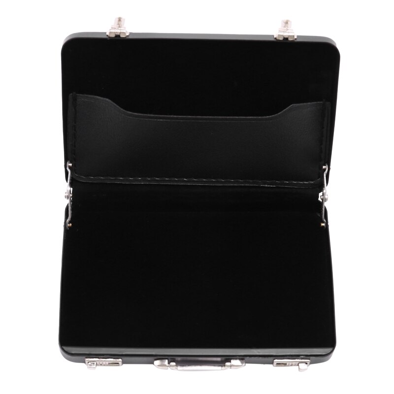 Aluminum Password Box Card Case Mini Suitcase Password Briefcase Black
