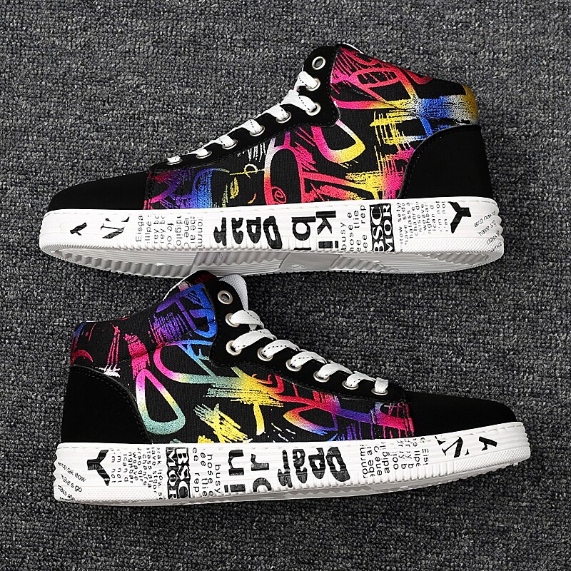 children's shoes hip hop men's shoes graffiti student casual shoes sneakers