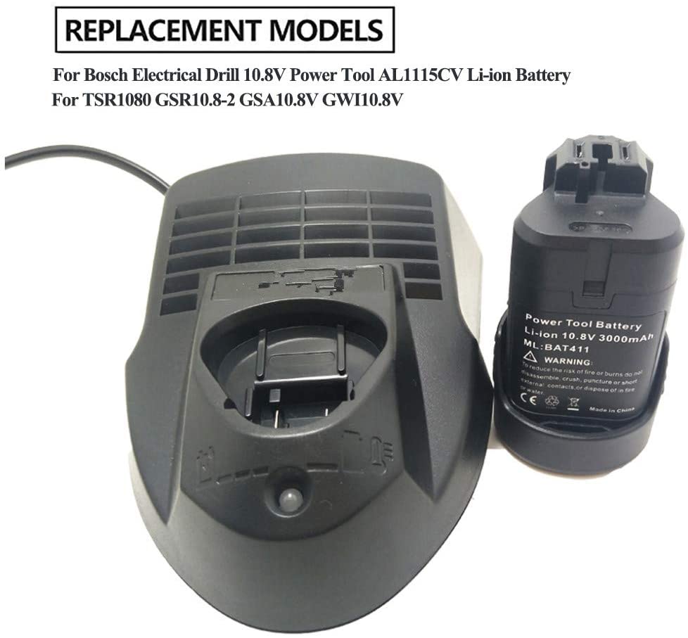 Li-ion Battery Replacement Charger AL1115CV for Bosch 10.8V 12V Li-ion Batteries Electrical Drill Bosch Power Tools EU US Plug