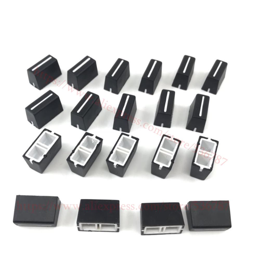 20 unids/lote pomo de Color negro Faders gorra de potenciómetro de deslizamiento recto para Allen & heat XONE: DB2 DB4 92 23C