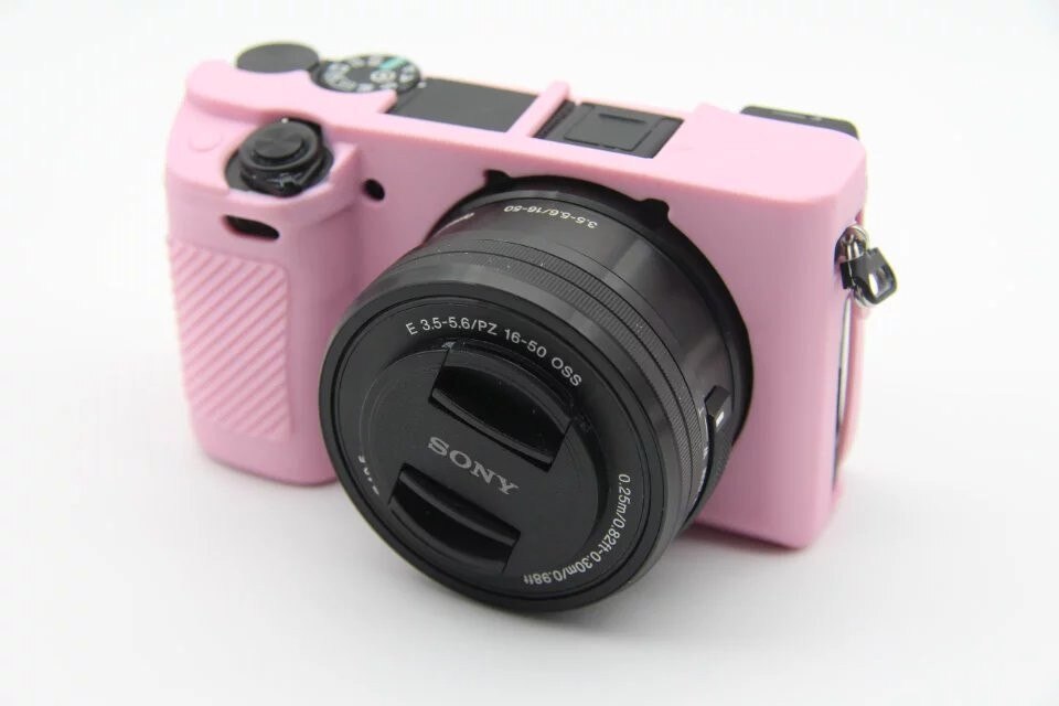 Bonita bolsa suave para cámara de vídeo para Sony A6300 A6400, funda de silicona, funda de cuerpo de goma