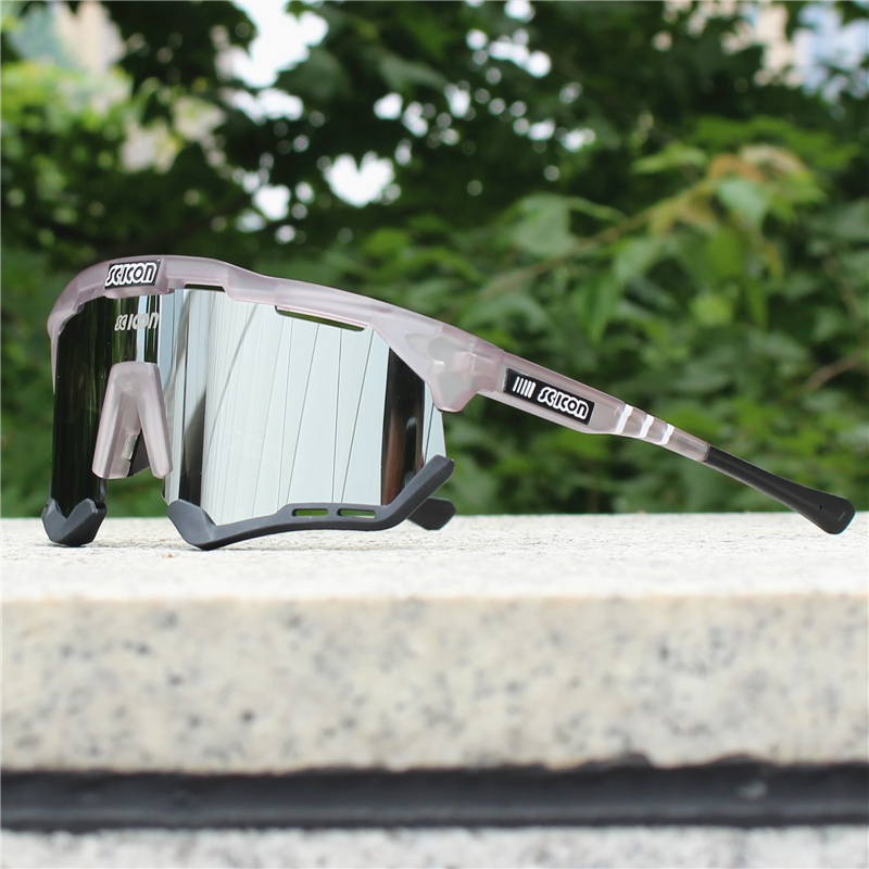Gafas de ciclismo SCICON UV400, gafas de sol para deportes al aire libre, gafas de ciclismo MTB para hombres y mujeres, gafas para bicicleta de carretera: Blanco