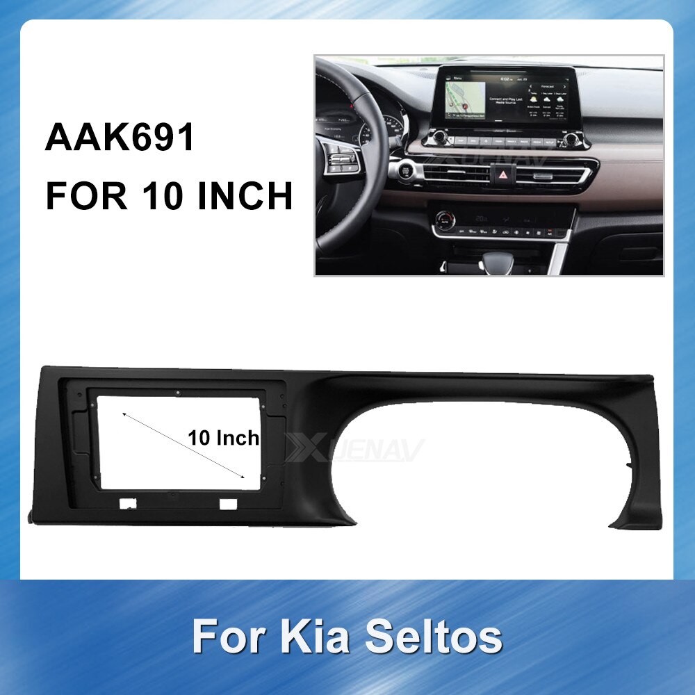 Dubbel Din Autoradio Frame Voor Kia Seltos Stereo Panel Dash Mount Trim Installatie Kit Frame Trim Bezel Dvd Radio speler