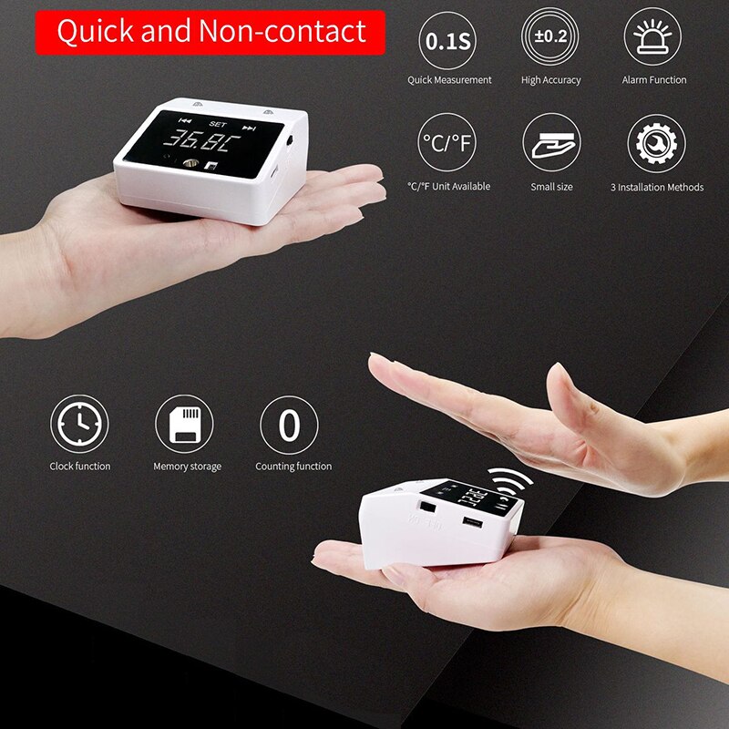 Home Outdoor Electronic Digital Thermometer Body Temperature Monitoring Infrared Non-contact Forehead Thermometer Mall Desktop