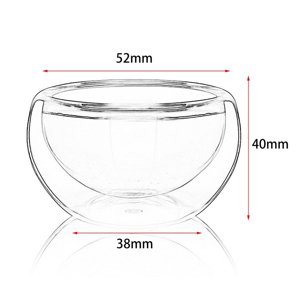 50ML Clear Water Drinking Glass Tea Cup Heat Resistant Double Wall Layer Glass Milk Coffee Cups Fruit Juice Mug For Flower Tea