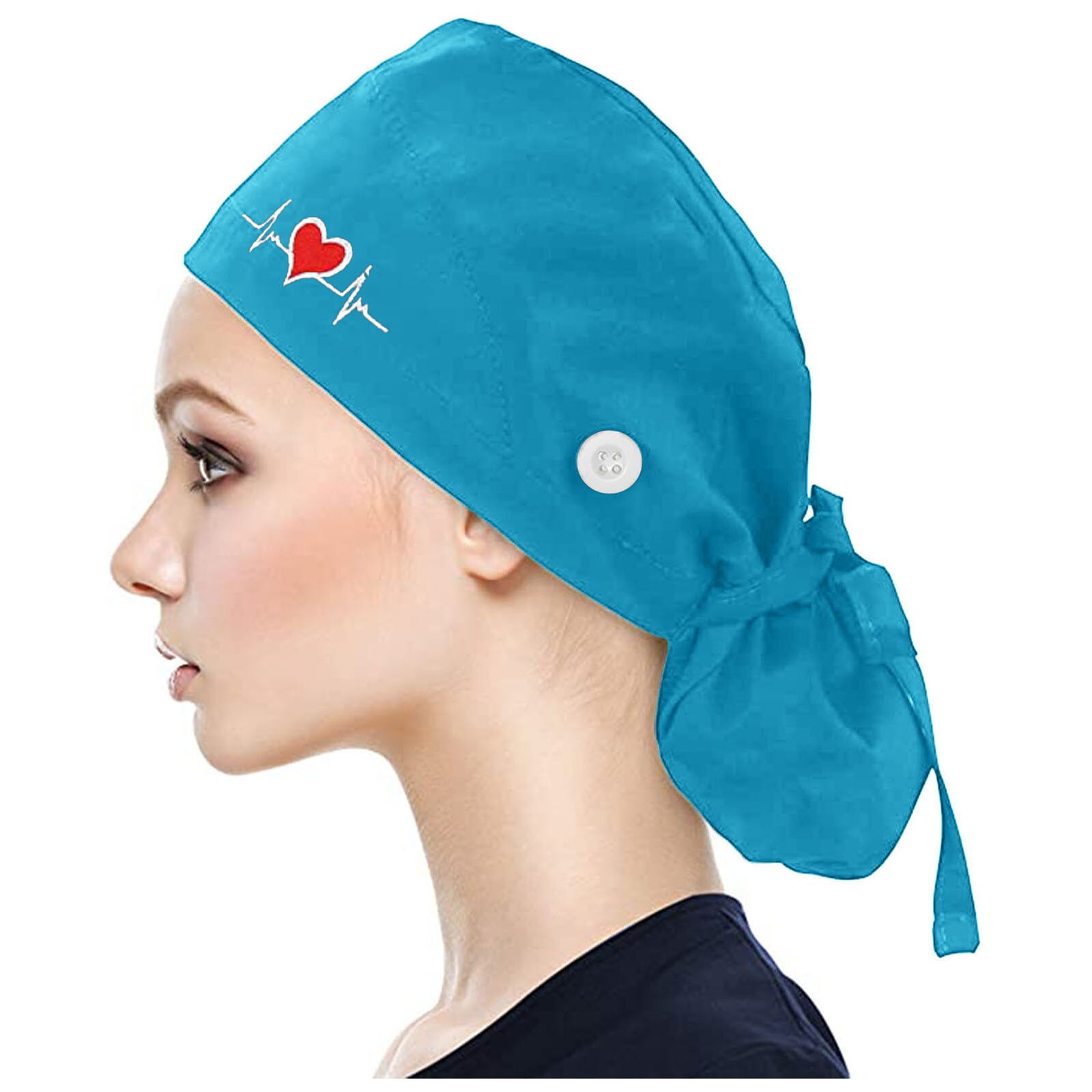 Chapeaux pour femmes et hommes, casquette de gommage à la avec boutons, chapeau imprimé Bouffant avec bandeau pour femmes et hommes: Sky Blue