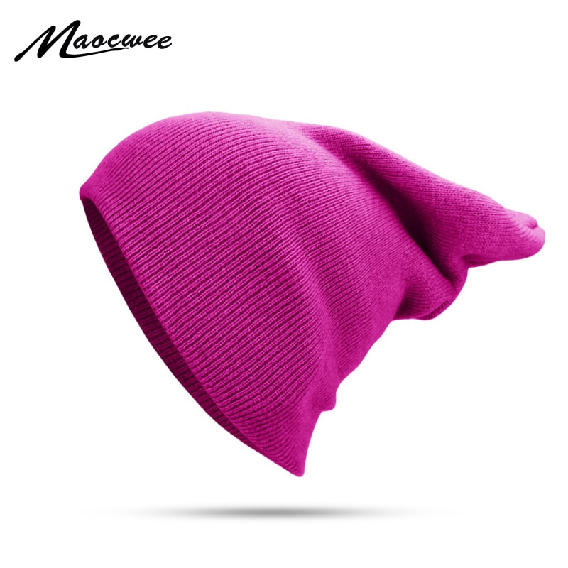 Talvihattu miehille naisten skullies pipot lämmin lippalakki unisex elastisuus neuloa pipo hatut yksivärinen neule tyttö ruusunvihreät hatut