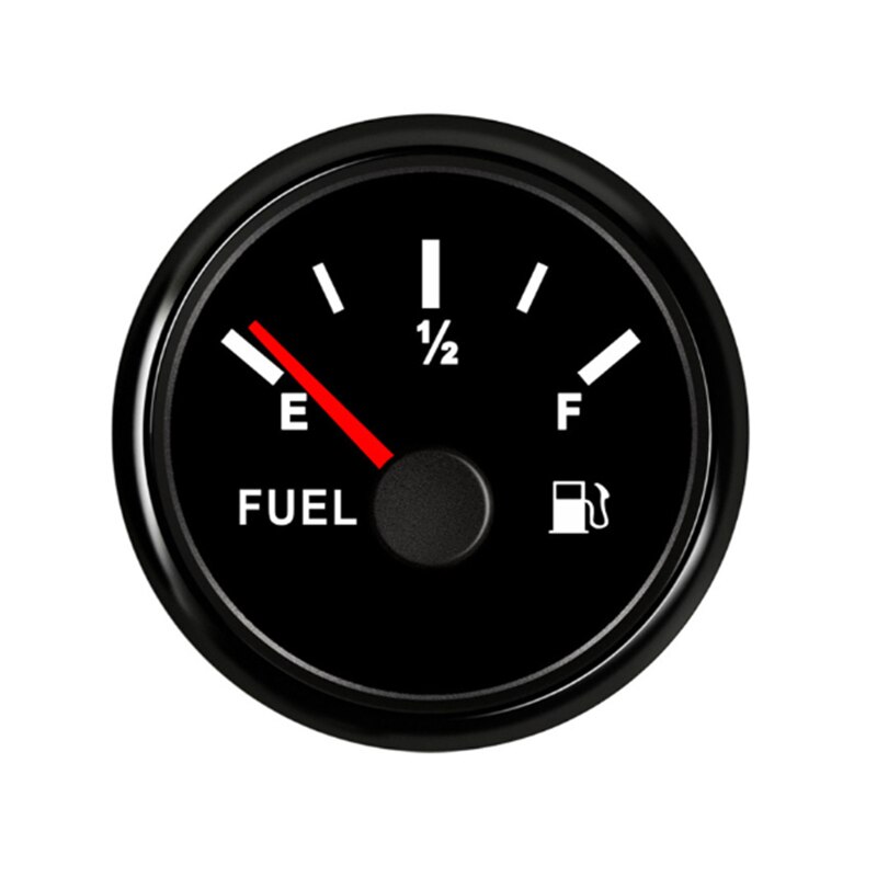 Universal 52MM Waterproof Pointer Fuel Level Gauge meter for Car Truck Yacht Boat Fuel oil Gauges red tank indicator 12V 24V: BN 240-33 ohm