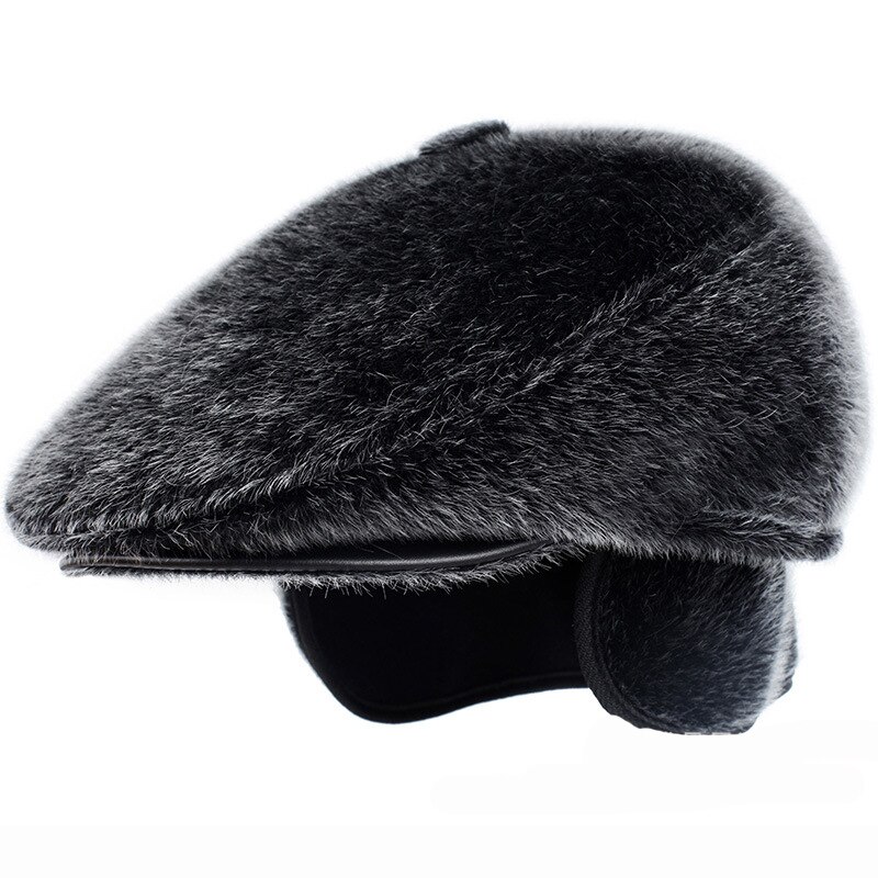 Winter Old Man Hat Dad Cap Middle-aged Men's Winter Hat Seniors Forward Cap Ear Protectors keep Warm Caps