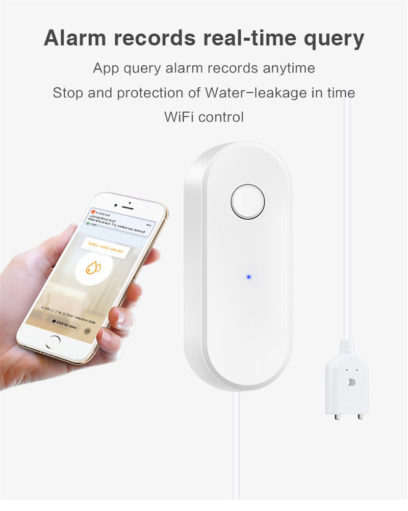 WiFi Water Level Sensor Flood Leak Detector Tuya Leakage Alarm Smart Home Life APP Water Alert Overflow Alarm Security System