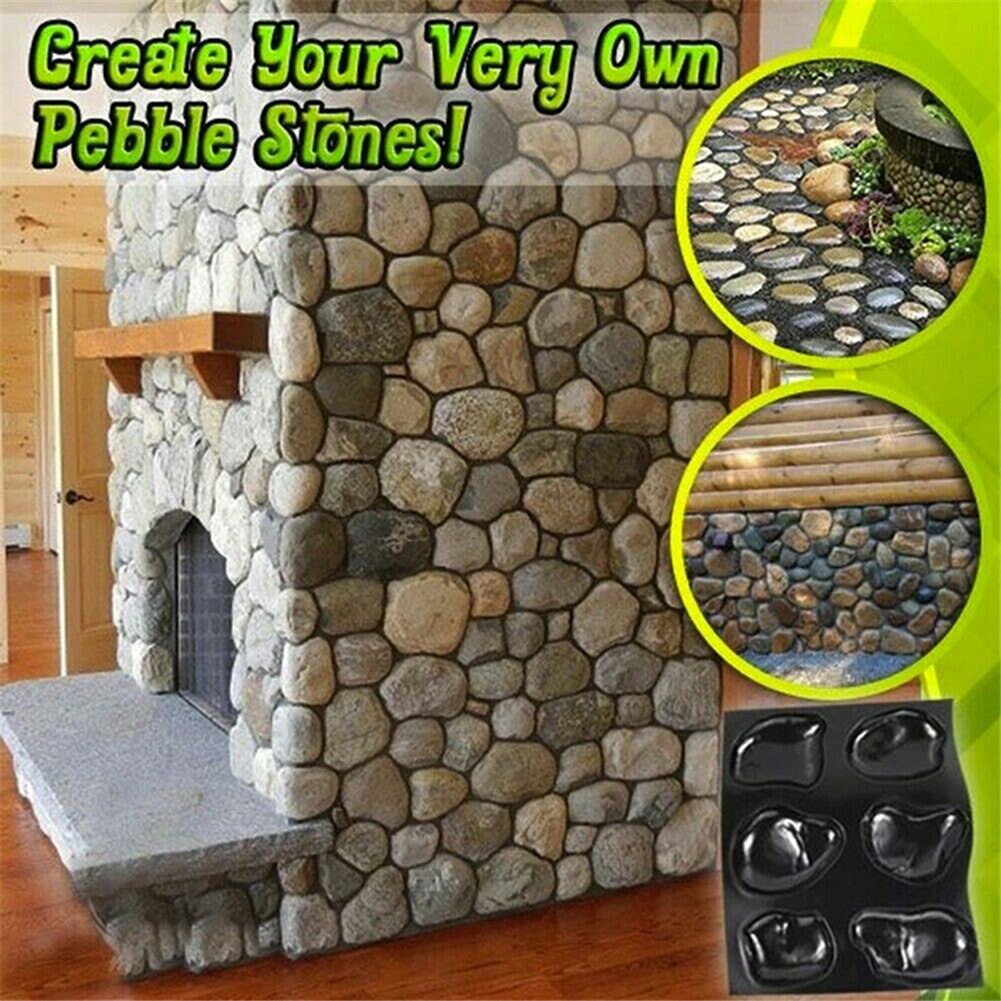 Master Pebbles Casts Concrete Mold Step Stones Plaster Mold Cobblestones Mould Plastic DC156