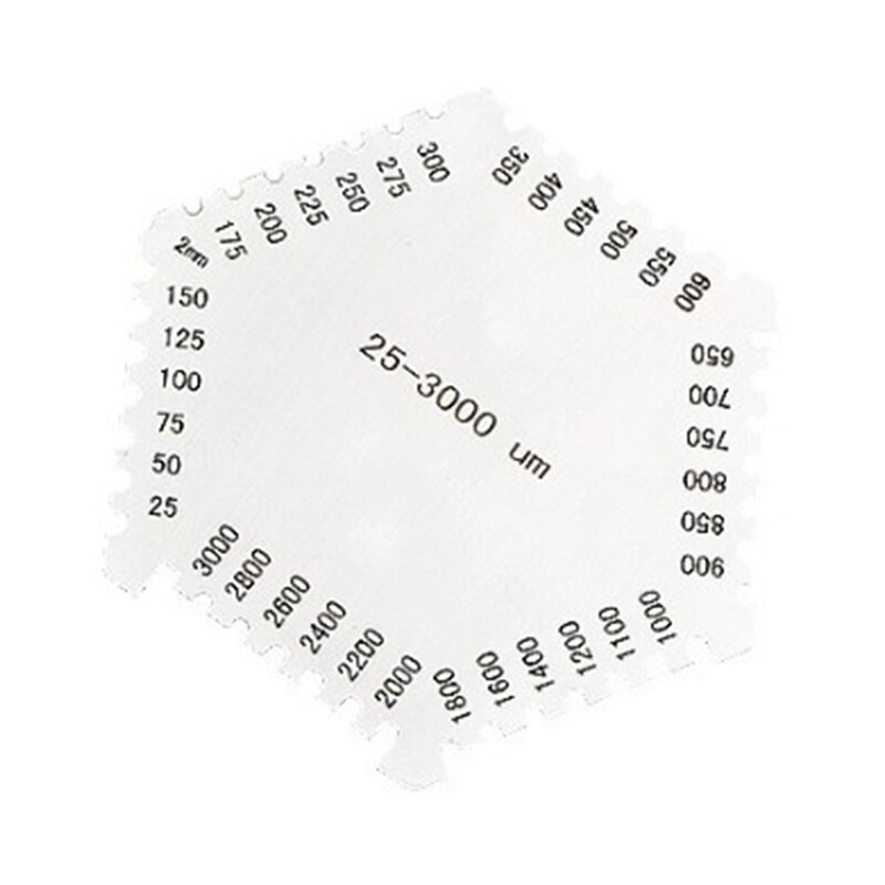 Peigne à Film humide hexagonal en acier inoxydable, Instrument de haute précision, jauge d'épaisseur de diaphragme humide en acier inoxydable