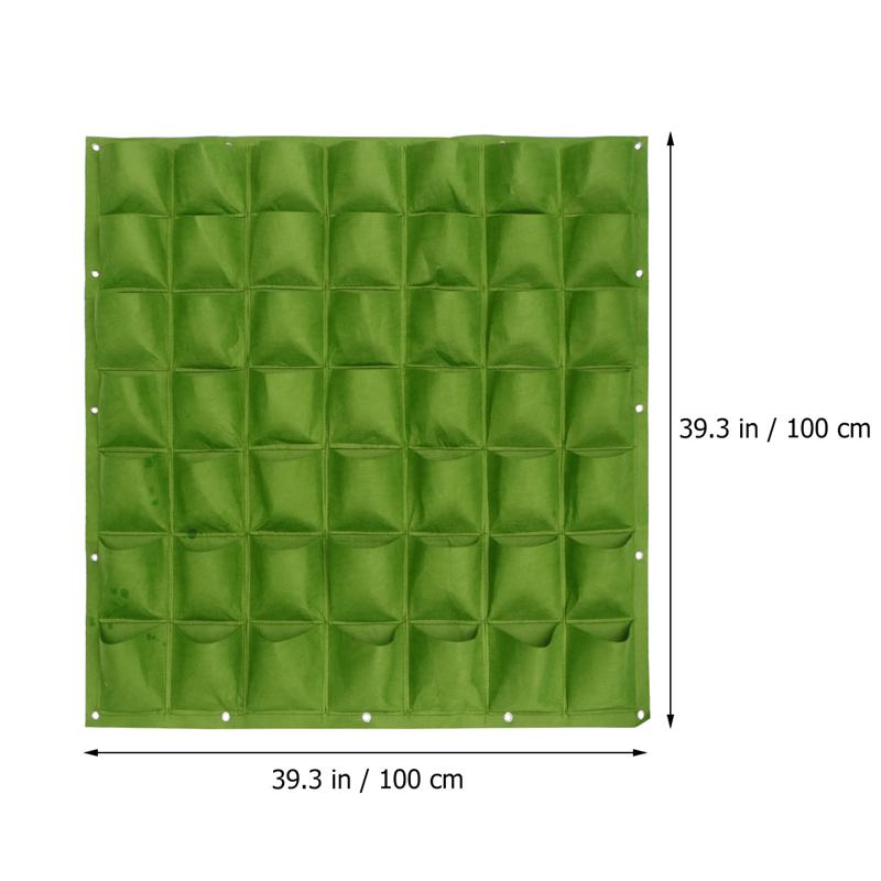 Suporte de plantas para parece, saco verde de plantio de vegetais com 9 18 49 72 bolsos, jardim vertical, material doméstico: 49 pockets