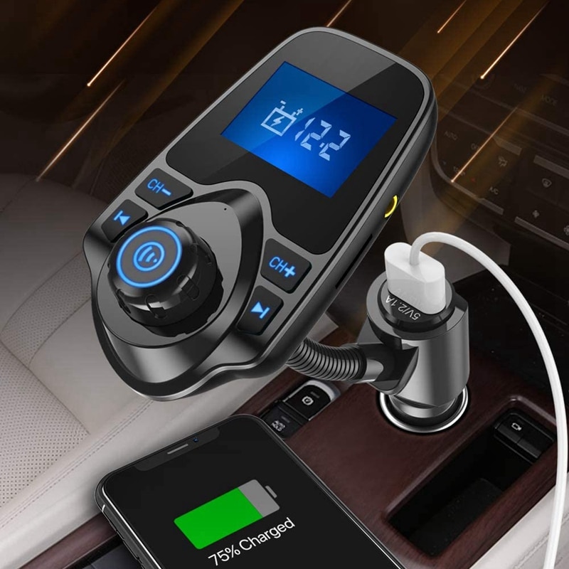 Bluetooth Auto Draadloze Adapter Fm-zender MP3 Radio Muziekspeler Auto Kit Usb Charger Met Handsfree Bellen
