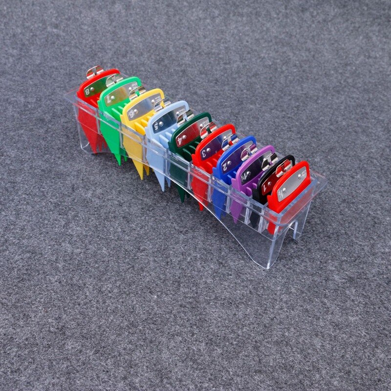 10Pcs Barber Shop Styling Comb Sets Transparent Clipper Hair Limit Comb Trimmer Attachment Hairdresser Hair Clipper