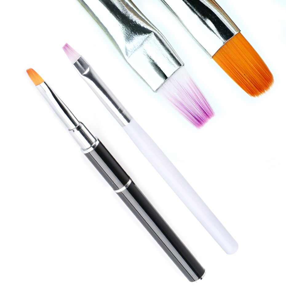 Acryl nagelborstel dubbele kop nagel uv gel extension builder spatel stick tekenpen nail art penselen manicure tools  nt1590