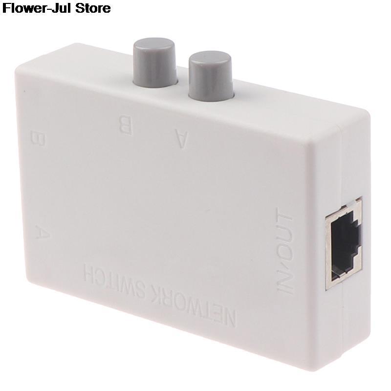 Mini commutateur de réseau Ethernet à 2 ports RJ45 RJ-45, commutateur de boîte réseau à 2 voies, partage manuel, adaptateur HUB