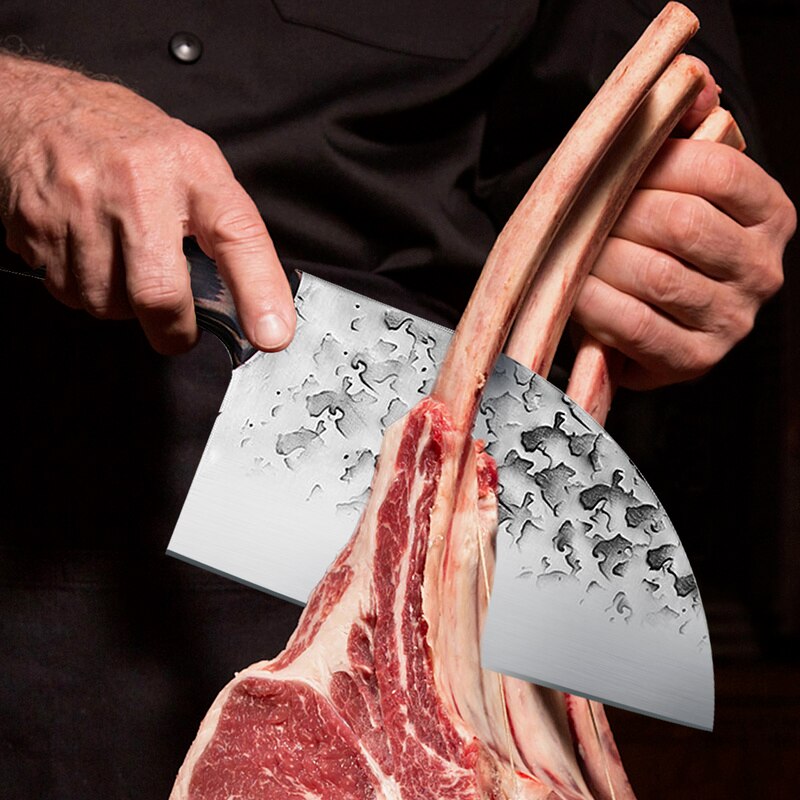 Neue 7.5 &quot;Geschmiedet Küchenmesser Edelstahl Serbisch Kochmesser Fleisch Gemüse Schneidemaschine Knochen Hacken Messer Metzger Spalter