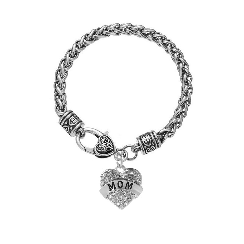 Klar stein armbänder frauen vintage mom mimi nana kristall armband pop kette schwester Armband besten freund tante brief kette hoffen: mom