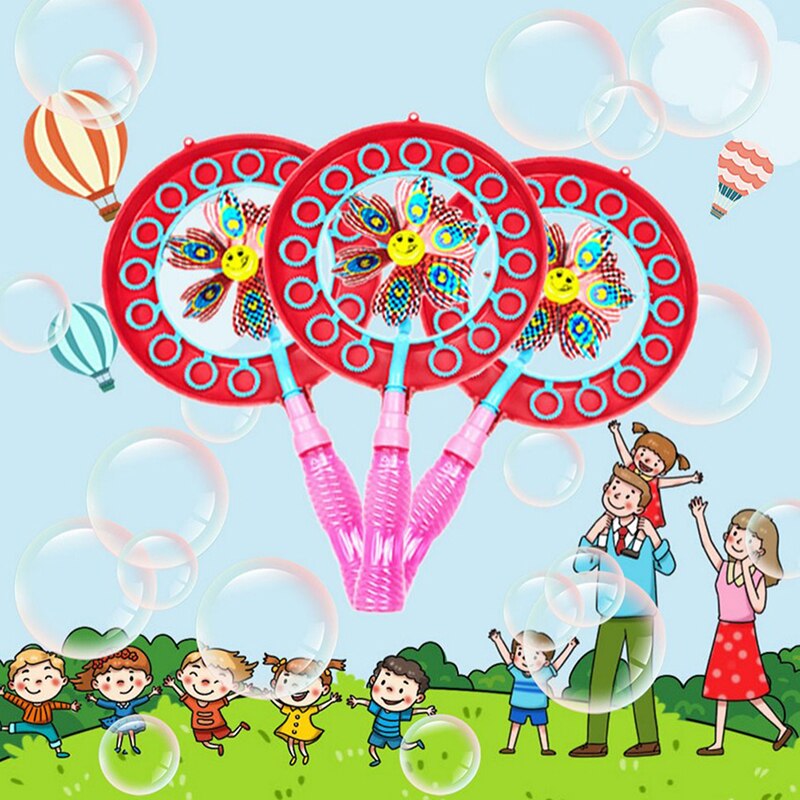 2-In-1 Magic Bubble Stok & Windmolen Draagbare Kinderen Wand Outdoor Play Game Speelgoed