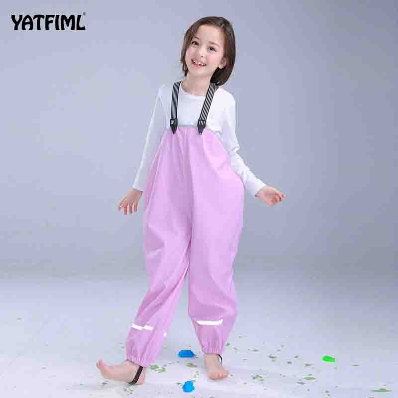 YATFIML Children Pants Baby Boys Girls Outdoor Rain Trousers Boy Girl Kids PU Waterproof Pants for 3T-7T: style2 / 7T