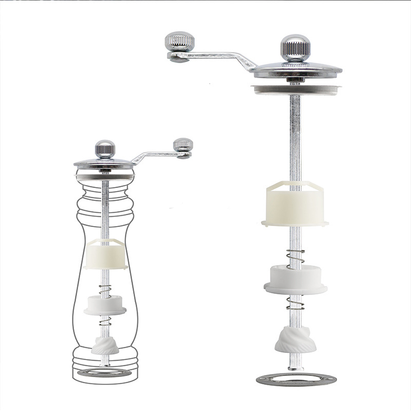 6 8 10 Zoll Salz Pfeffermühle Set, Mühle Pfeffermühle Keramik Schleifkern mit Aluminiumstab DIY Zubehör Metall Kurbelgriff