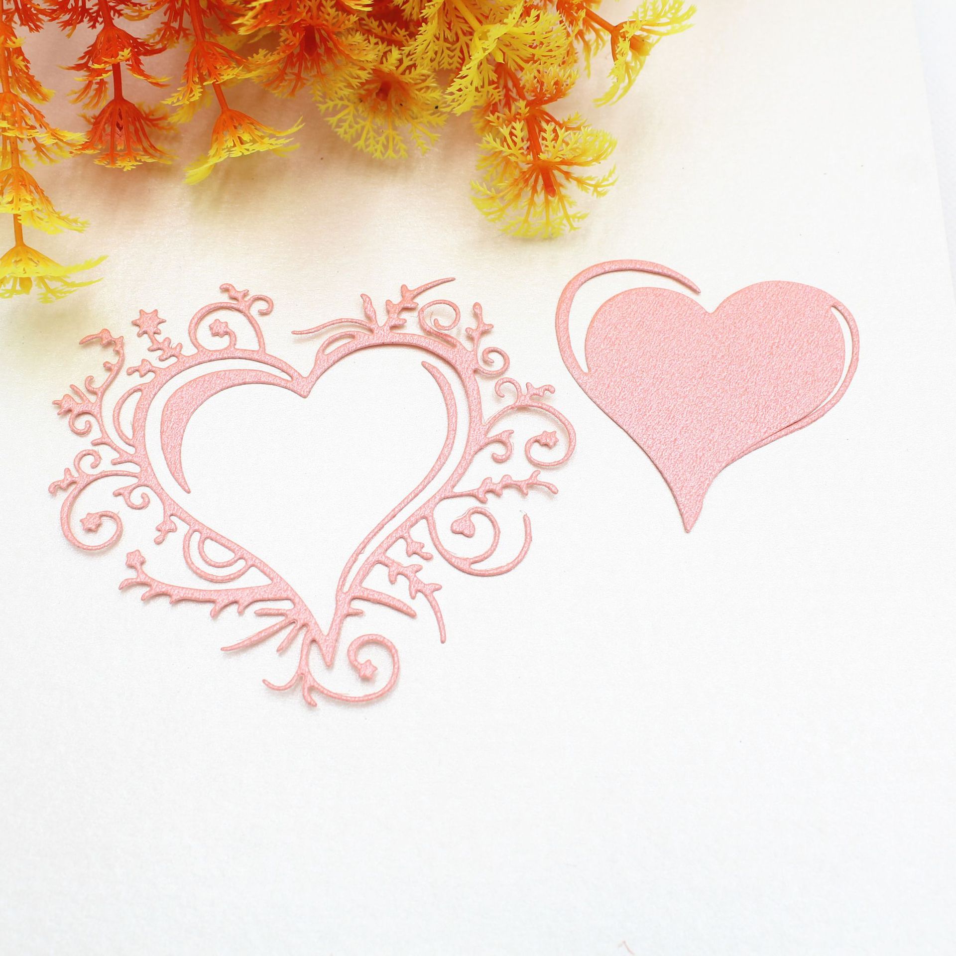 Heart-shaped Lace Hollow Frame Metal Steel Cutting Dies Stencil DIY Scrapbooking Paper Card Decoration Embossing Die Template