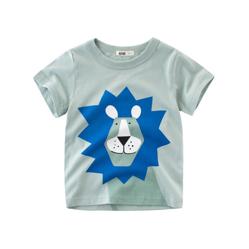 freundlicher Sommer Kleidung Neue freundlicher Kurzen ärmeln T Hemd Kleinkind Baby Junge Karikatur Tiere Spitzen Kleinkind Baumwolle t