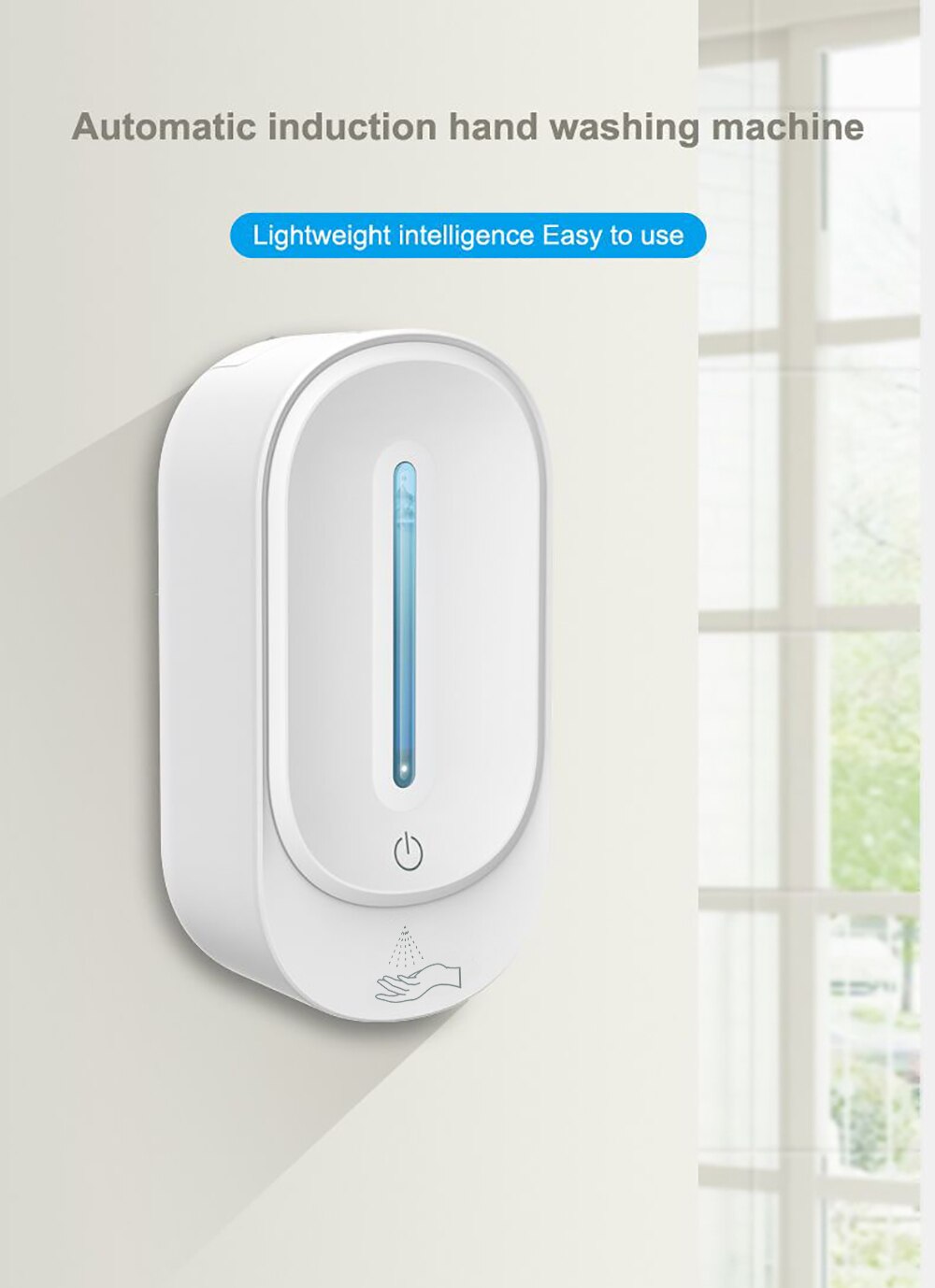 350ml Bathroom Automatic Liquid Soap Dispenser Wall-mounted Alcohol Soap Dispenser Foam Hand Washing Machine