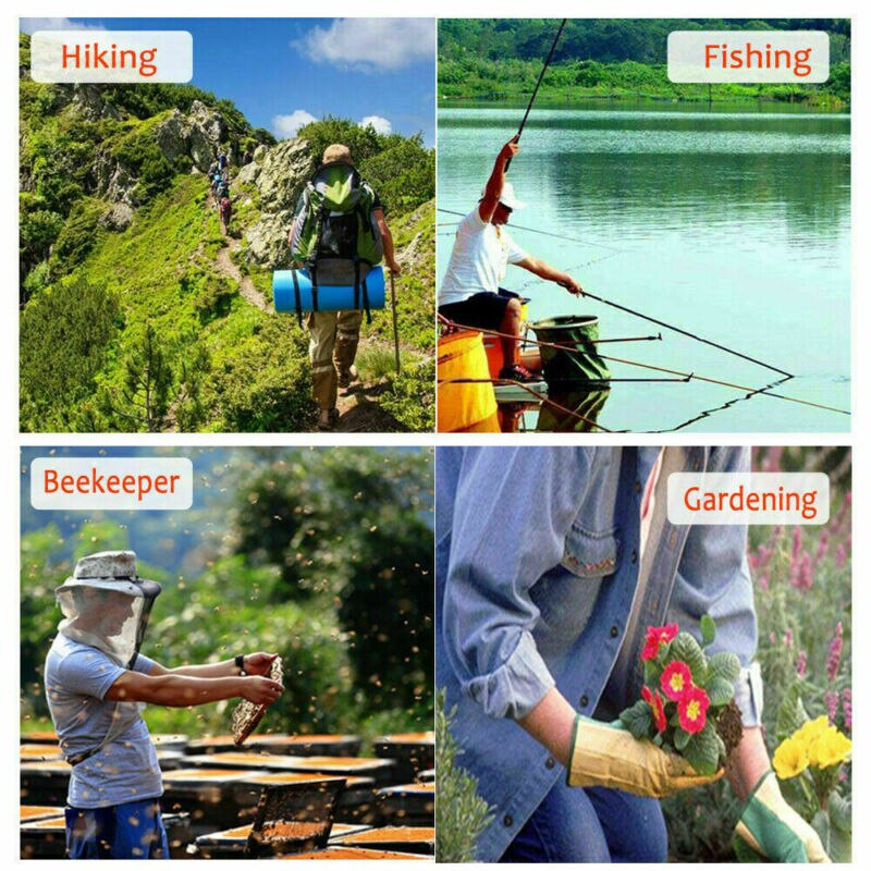 11 Colors Mosquito Head Face Net Hat Hidden Mesh Protection Bug Bee Hiking Fishing Outdoor Caps