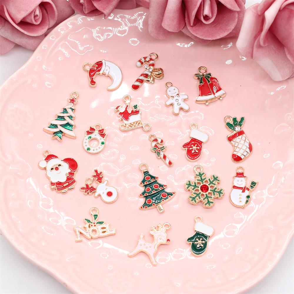 Kscraft 18Pcs Gemengde Kerst Ornamenten Voor Kerstmis Diy Card Making Scrapbooking Craft Decoratie Benodigdheden