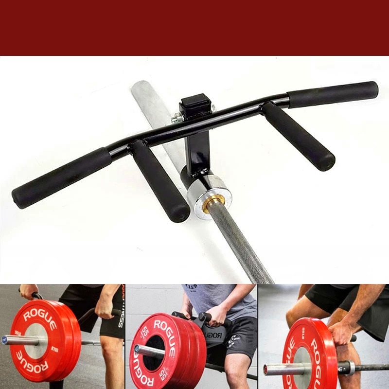 Fitness Barbell T-Bar Row Platform Landmines Handle Core Strength Training Gym Home Workout Attachment Deadlift Squat Rowing Bar