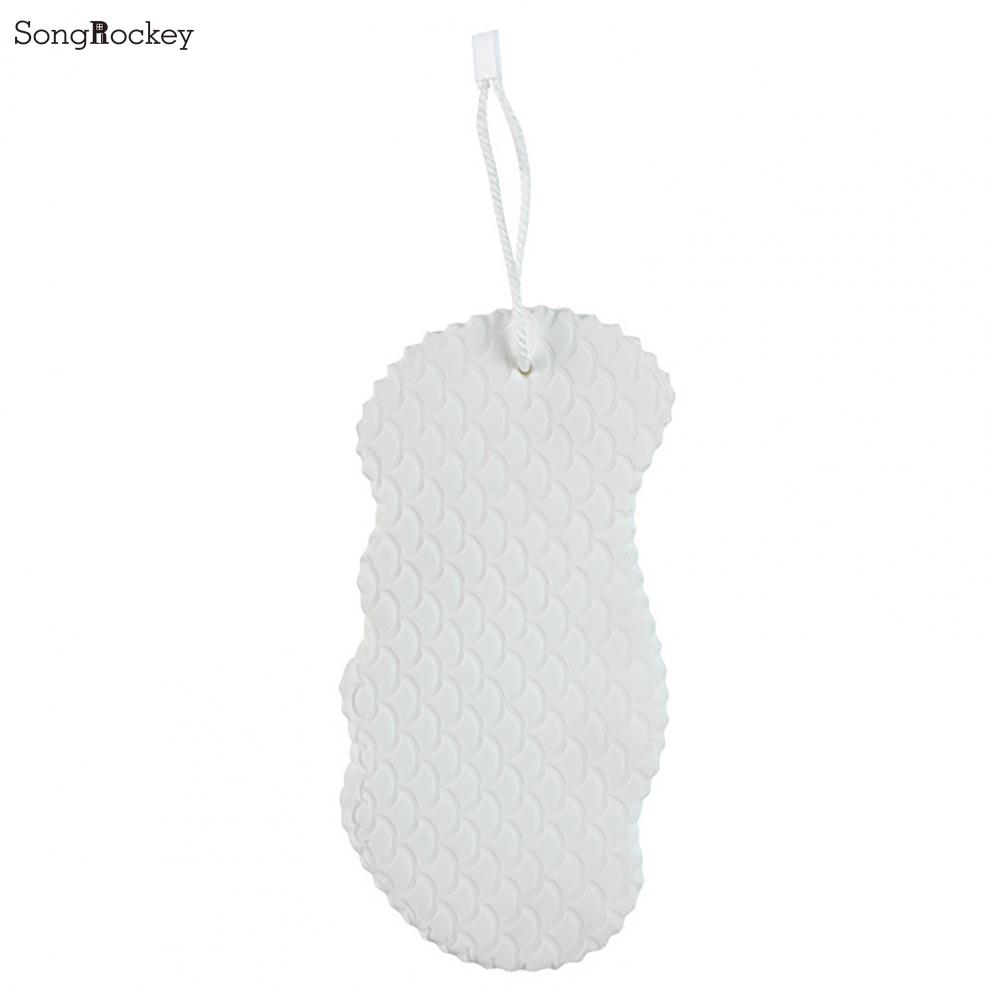 Koreansk fiber kroppsskrubb bad svamp eksfolierende børste magiske baderomsprodukter husholdningsvarer hjem hage: Svart