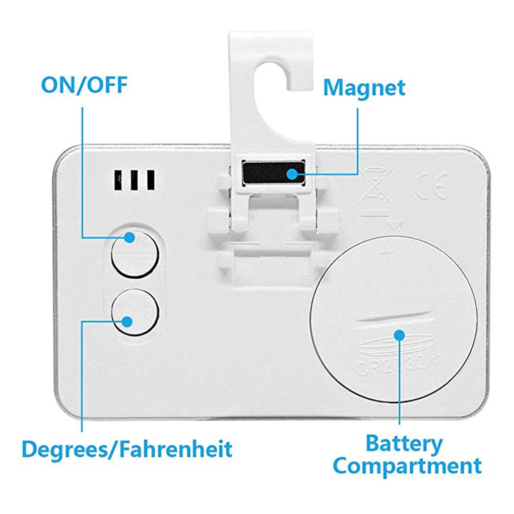 LCD Digital Screen Precision Refrigerator Thermometer Adjustable Stand Magnet Waterproof Digital Thermometer