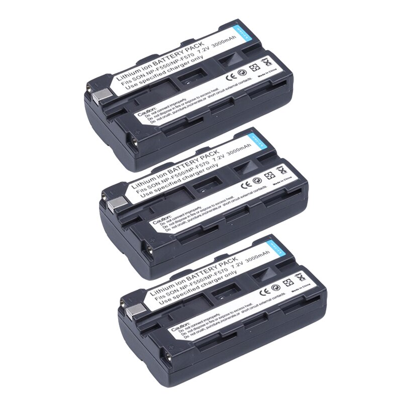 NP-F550 battery pack NP-F330 NP-F570 NP-F730 np f570 np- f530 Battery + USB Dual np-f750 Charger for Sony np f330 battery CCD-SC: 3pcs battery