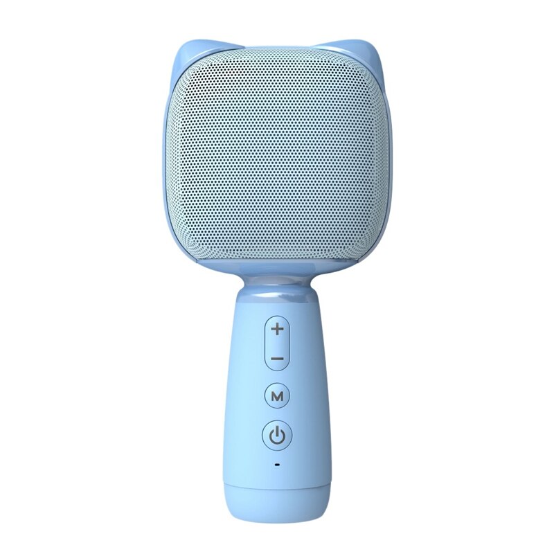 Bluetooth-karaoke-mikrofon, mini-handmikrofon für kinder, tragbares mikrofon mit lautsprecher, geeignet für karaoke auf dem handy: Blau
