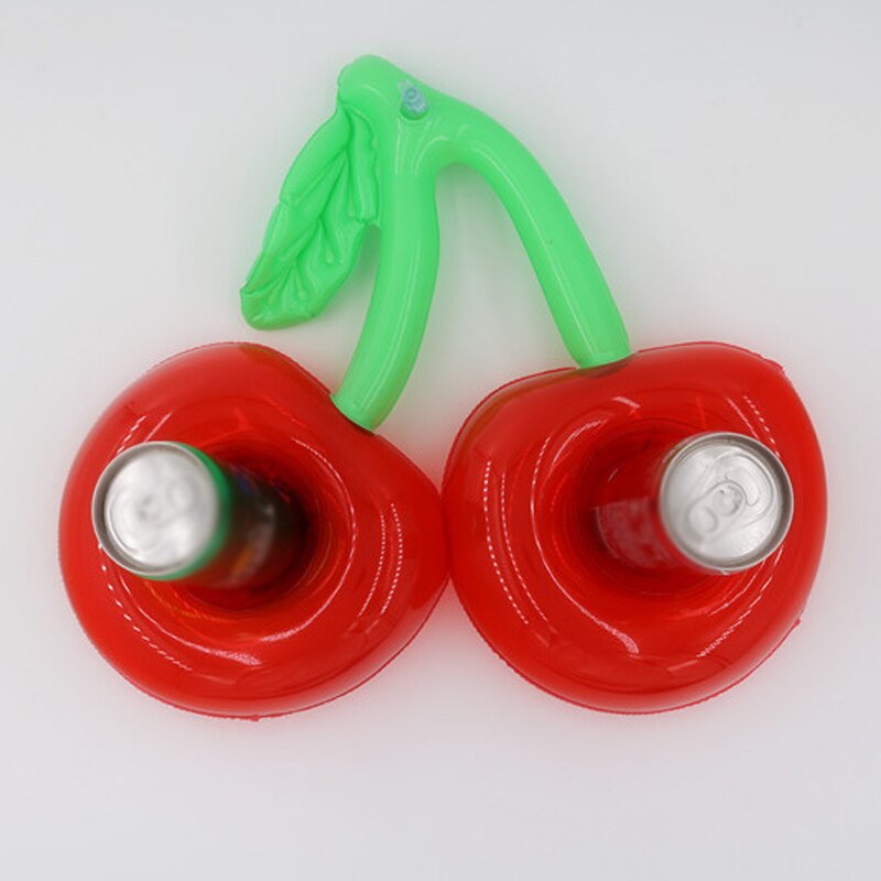 2pcs/lot Cherry Inflatable Cup Holder Double Drink Floats Inflatable Cup Seat Party Toy