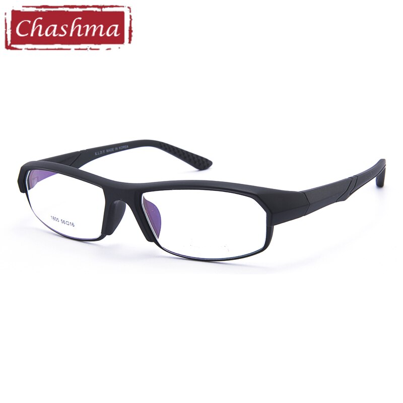Korea Eyewear Sport Glasses frame optical frames TR90 prescription glasses lentes de hombre glases optik men frames: Matte Black