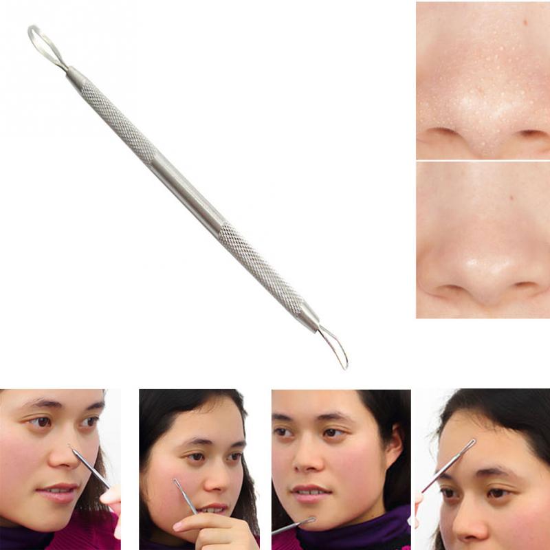 Pimple Pin 12.5cm Double head Stainless Steel Blackhead Remover Cleanser Face Skin Care Tool Pimple Pin Facial Blackhead Remover